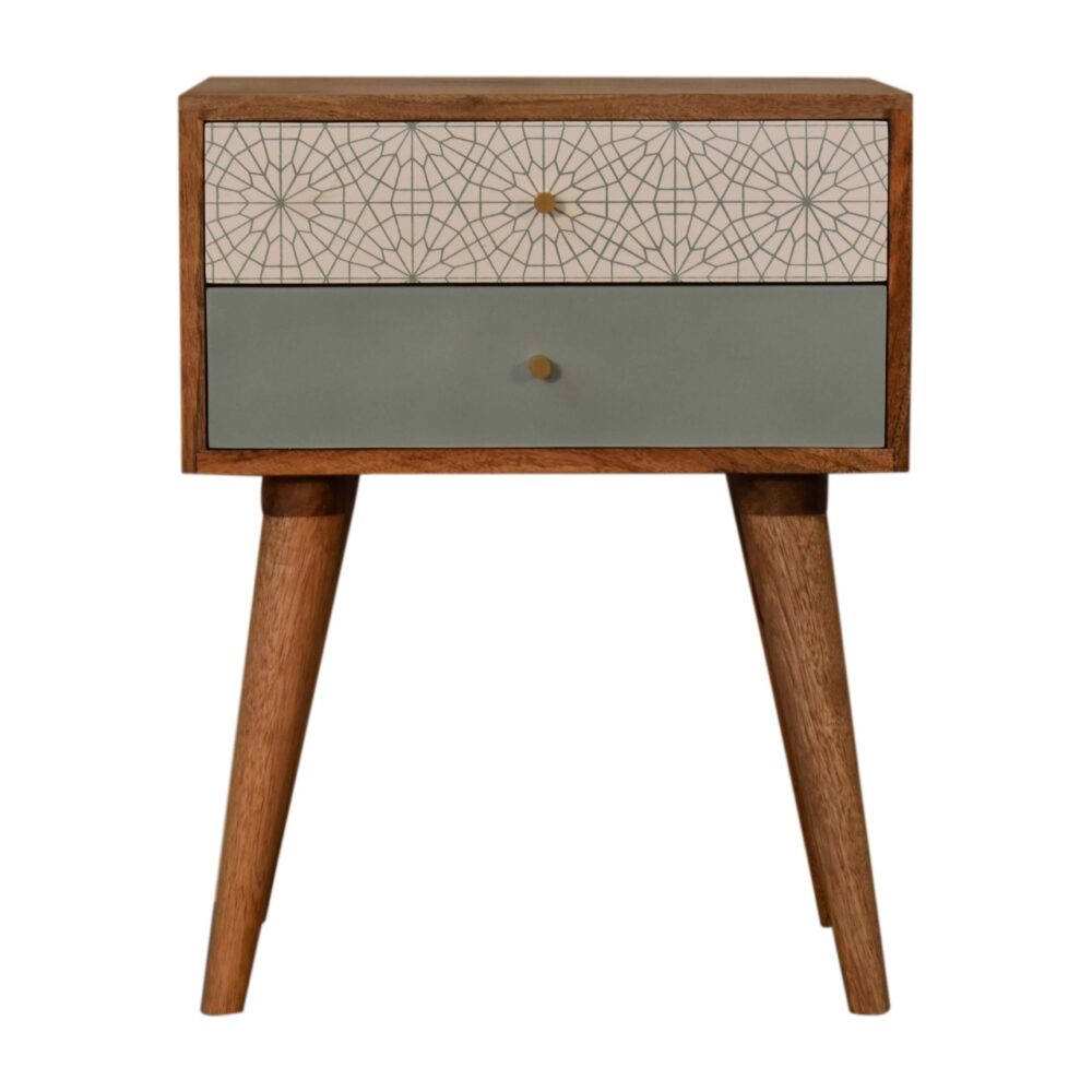 Green Patterned Bedside for resale