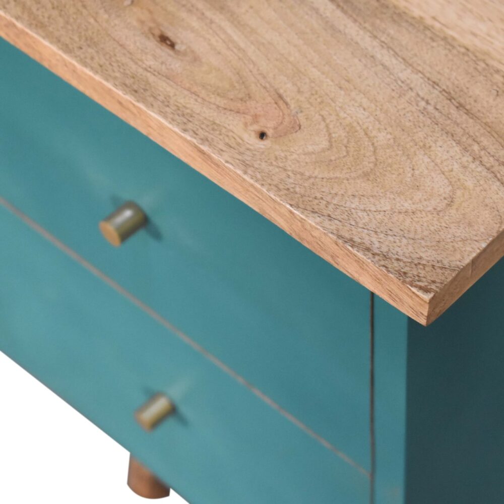 Teal Hand Painted Bedside for resell