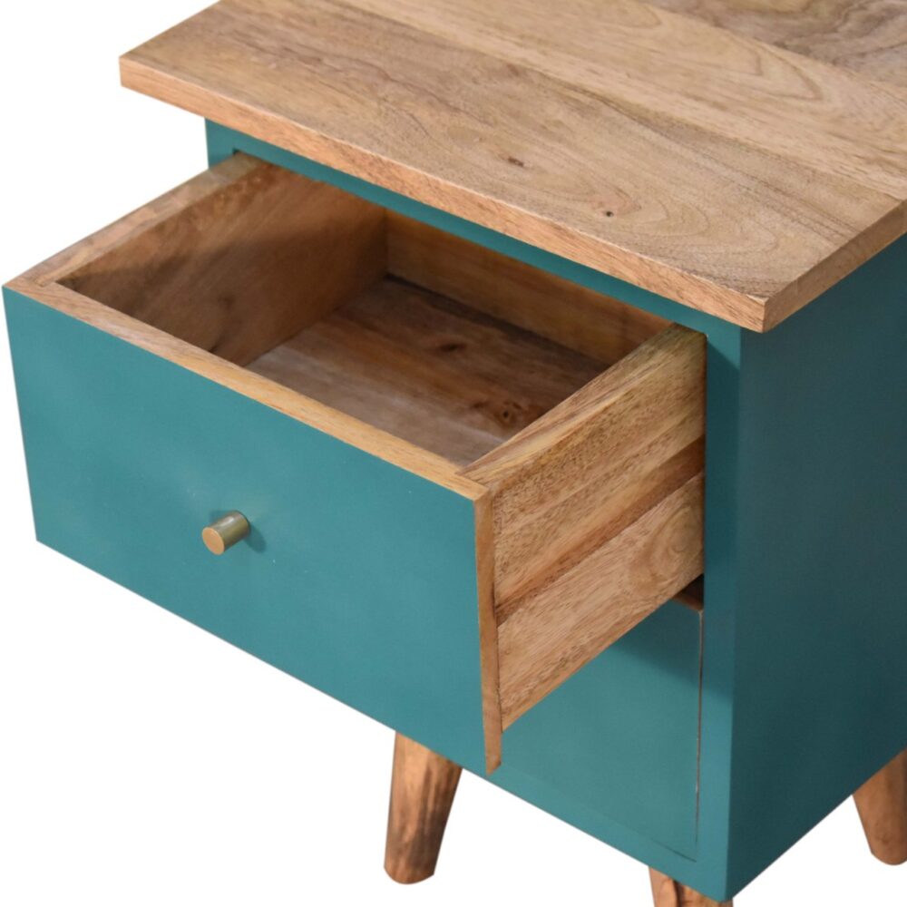 Teal Hand Painted Bedside for reselling