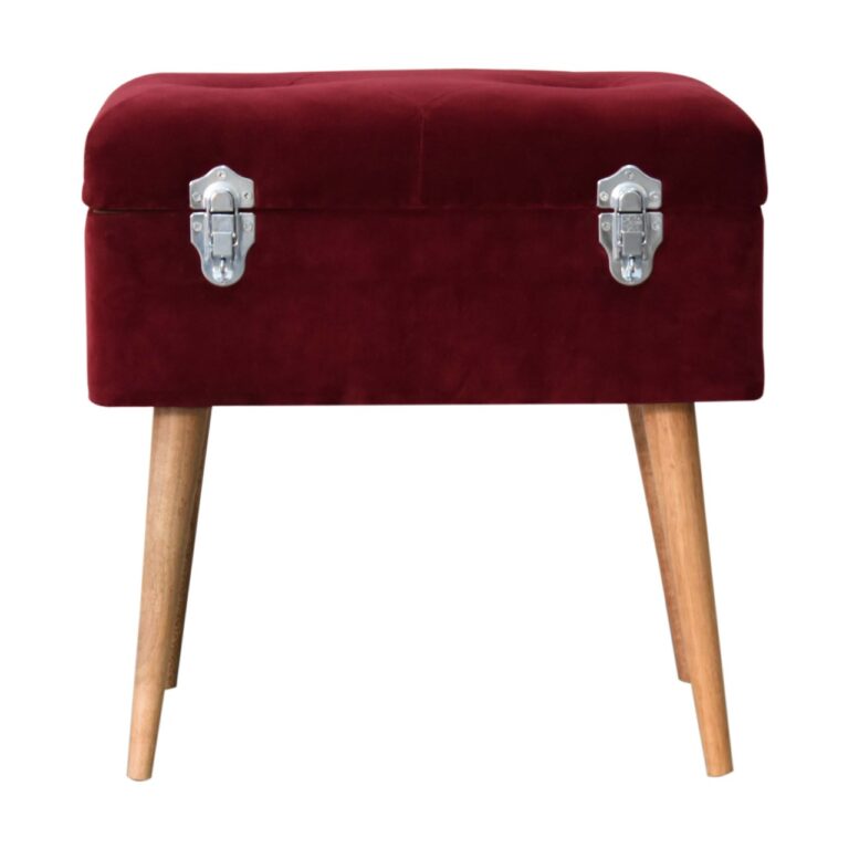 Wine Velvet Nordic Style Storage Bench for resale