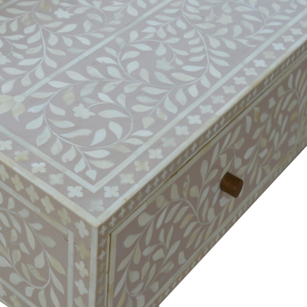 wholesale Light Taupe Floral Bone Inlay Console Table for resale