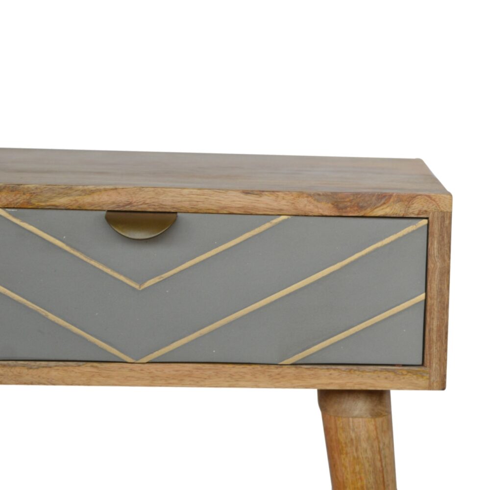 IN852 - Sleek Cement Brass Inlay Bedside for reselling