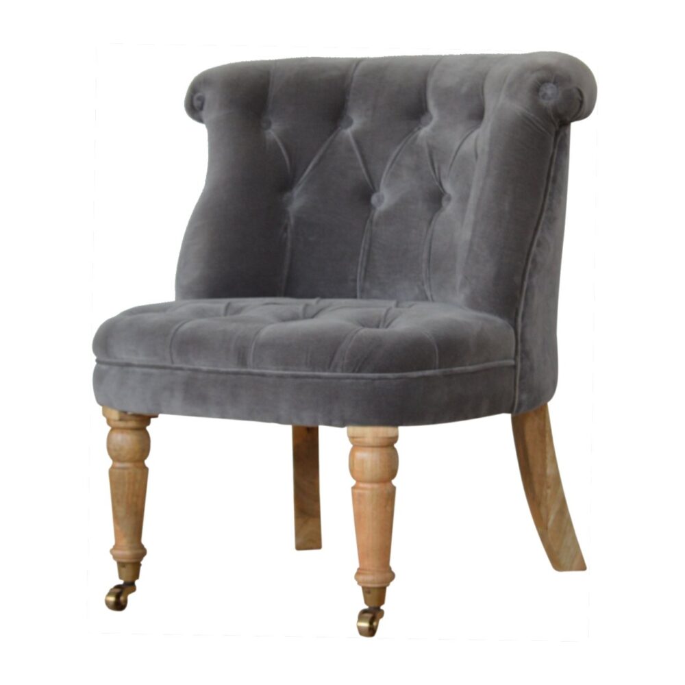 IN898 - Grey Velvet Accent Chair wholesalers