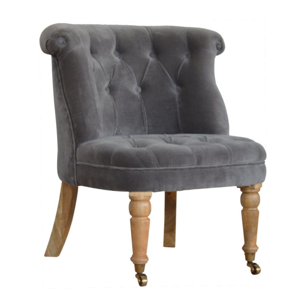 wholesale IN898 - Grey Velvet Accent Chair for resale