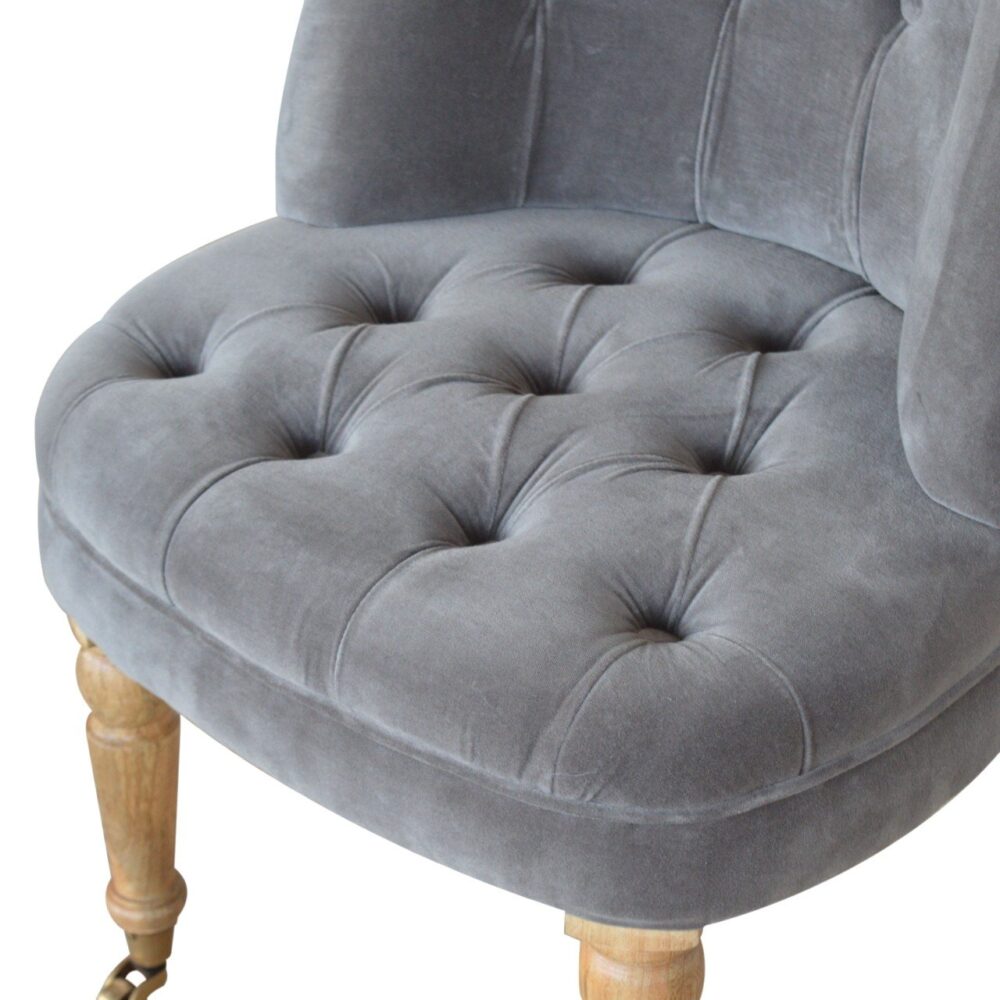 IN898 - Grey Velvet Accent Chair for reselling