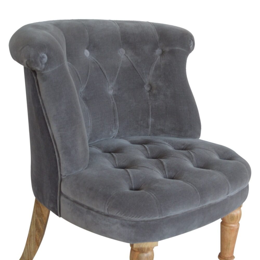 IN898 - Grey Velvet Accent Chair dropshipping