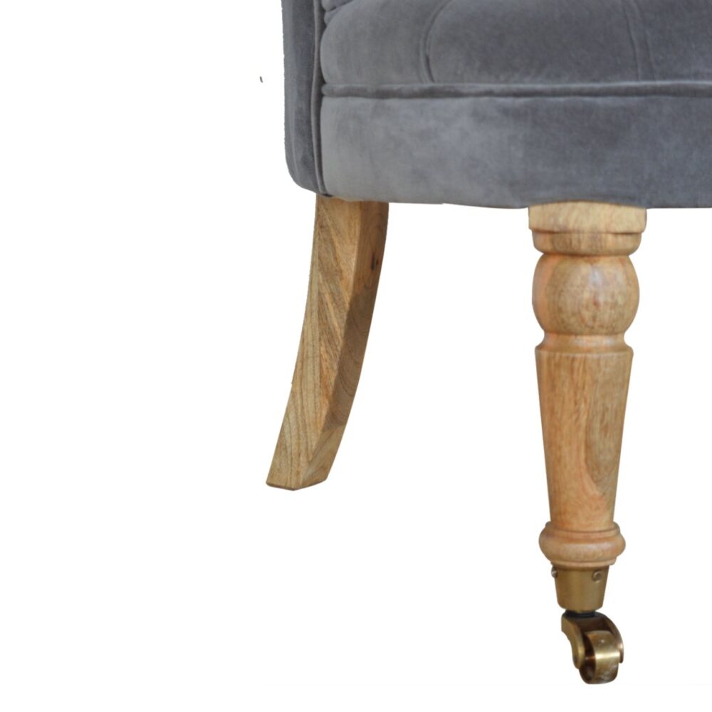 IN898 - Grey Velvet Accent Chair for resell