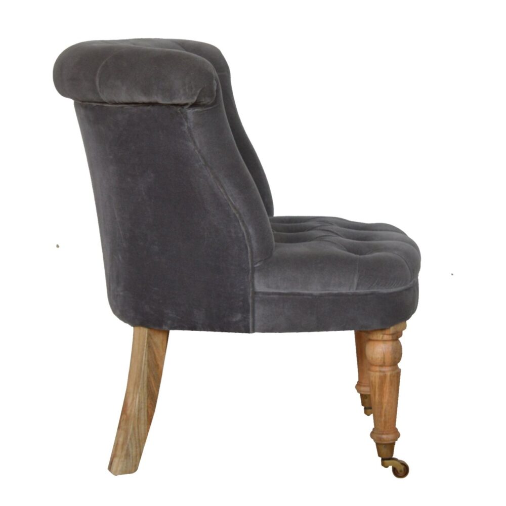 IN898 - Grey Velvet Accent Chair for wholesale