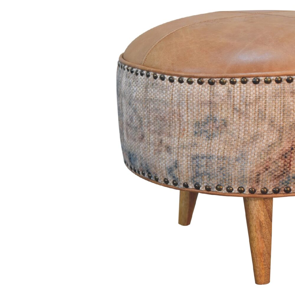 Haven Durrie Round Footstool for reselling