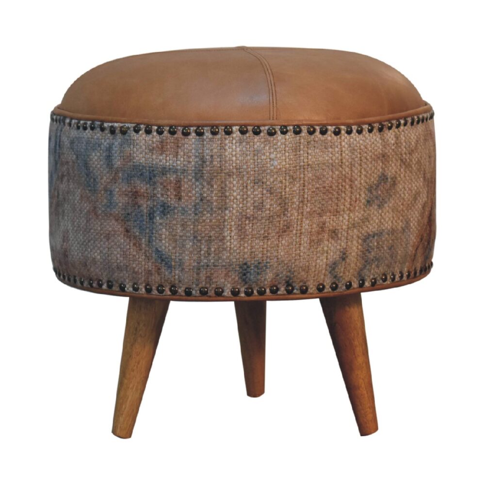 Haven Durrie Round Footstool for wholesale