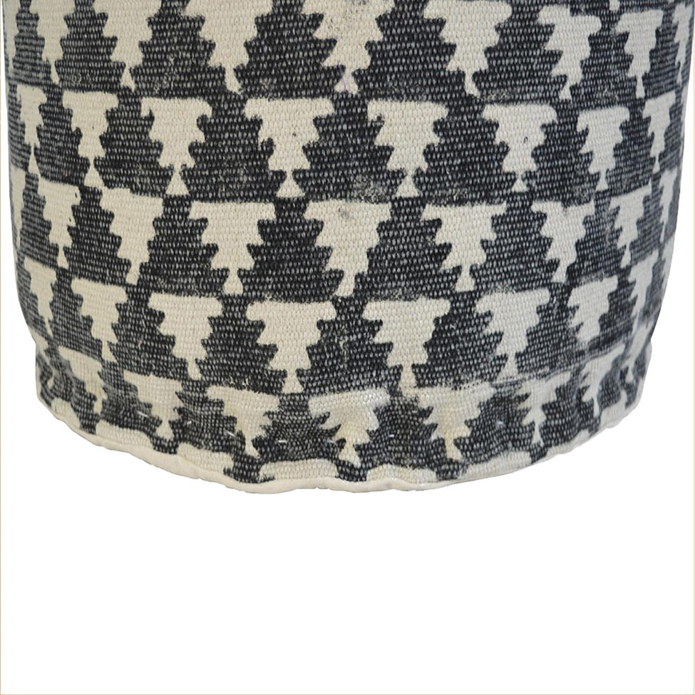 wholesale Round Footstool Upholstered in Jute Dhurie for resale