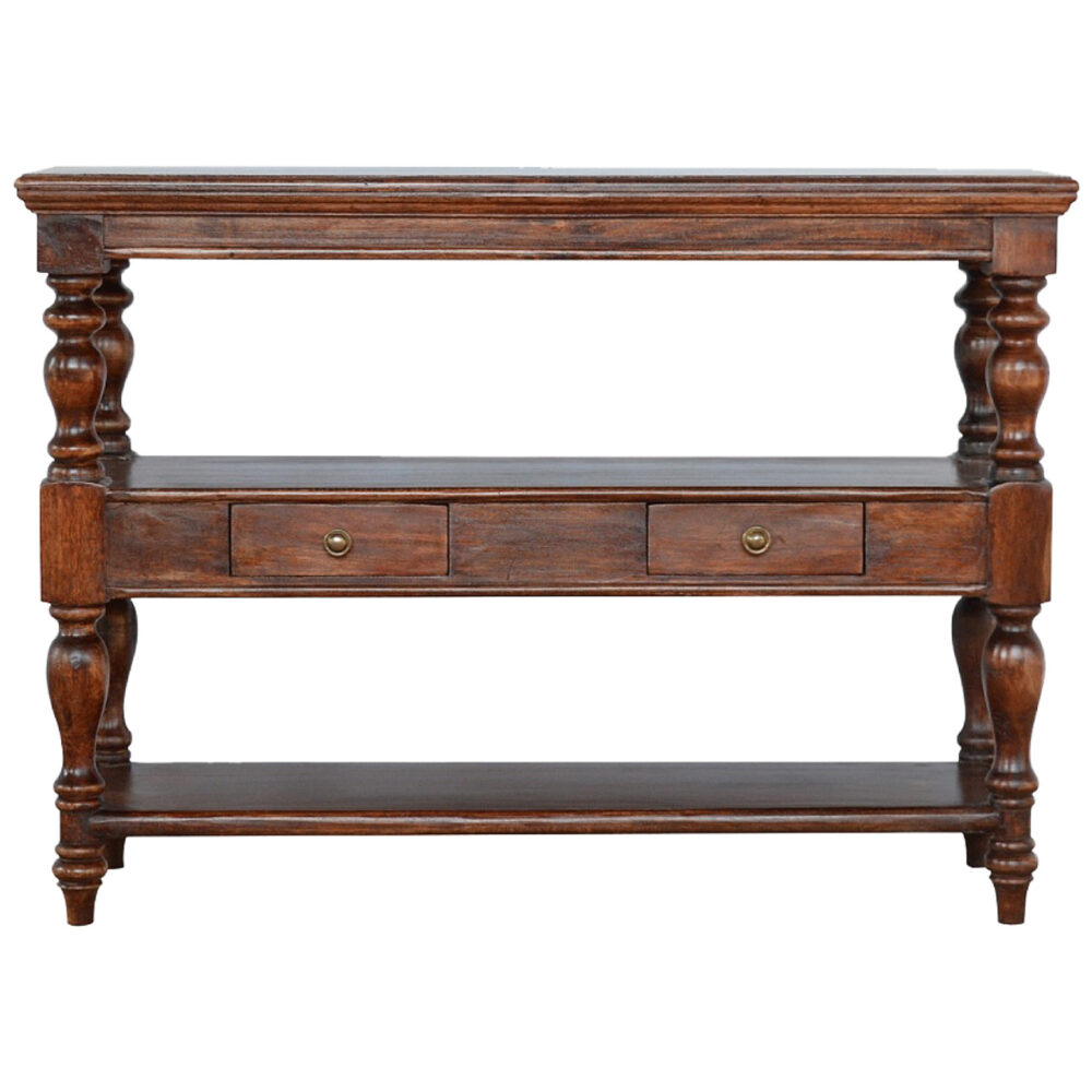 Solid Wood Turned Leg Console Table for resale