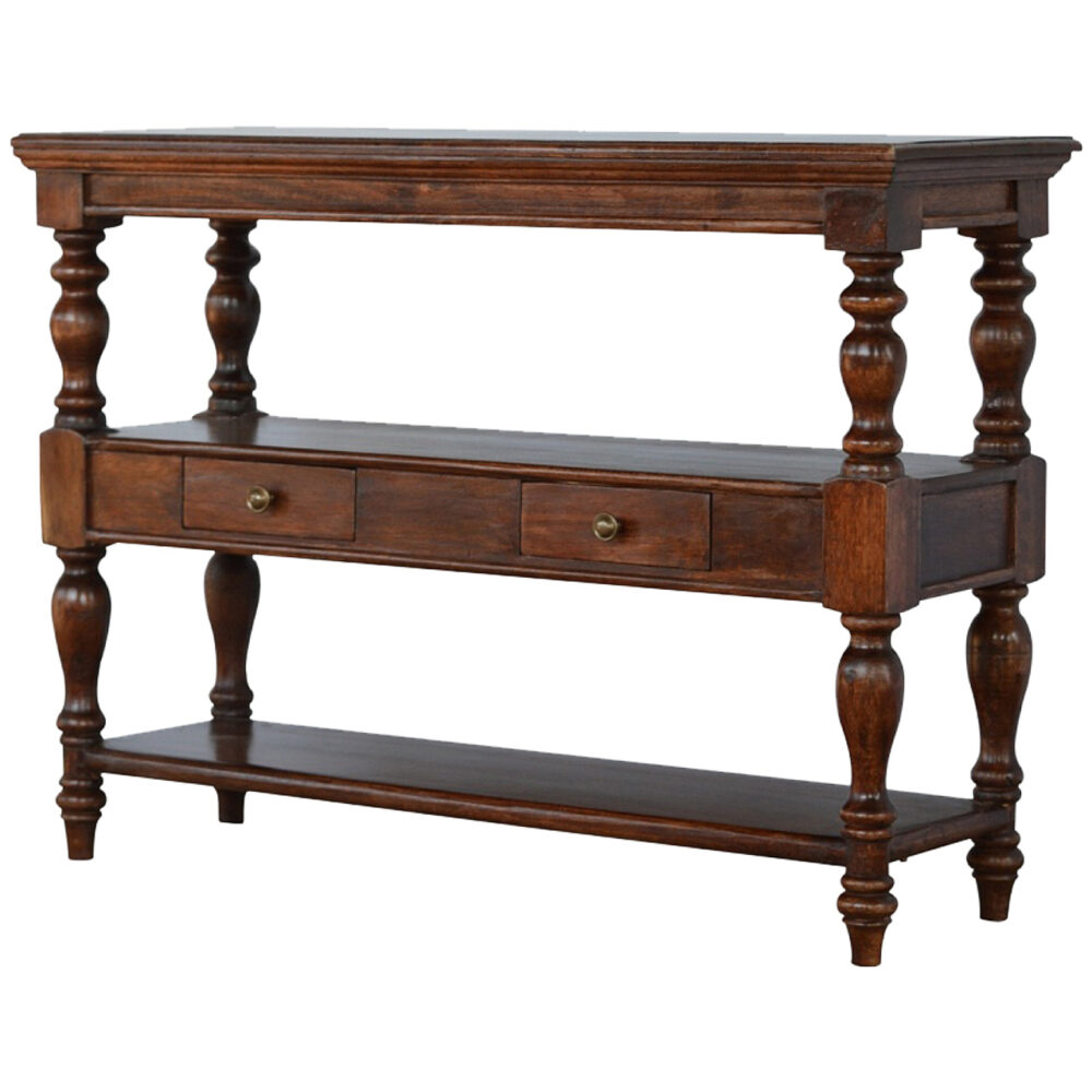 Solid Wood Turned Leg Console Table wholesalers