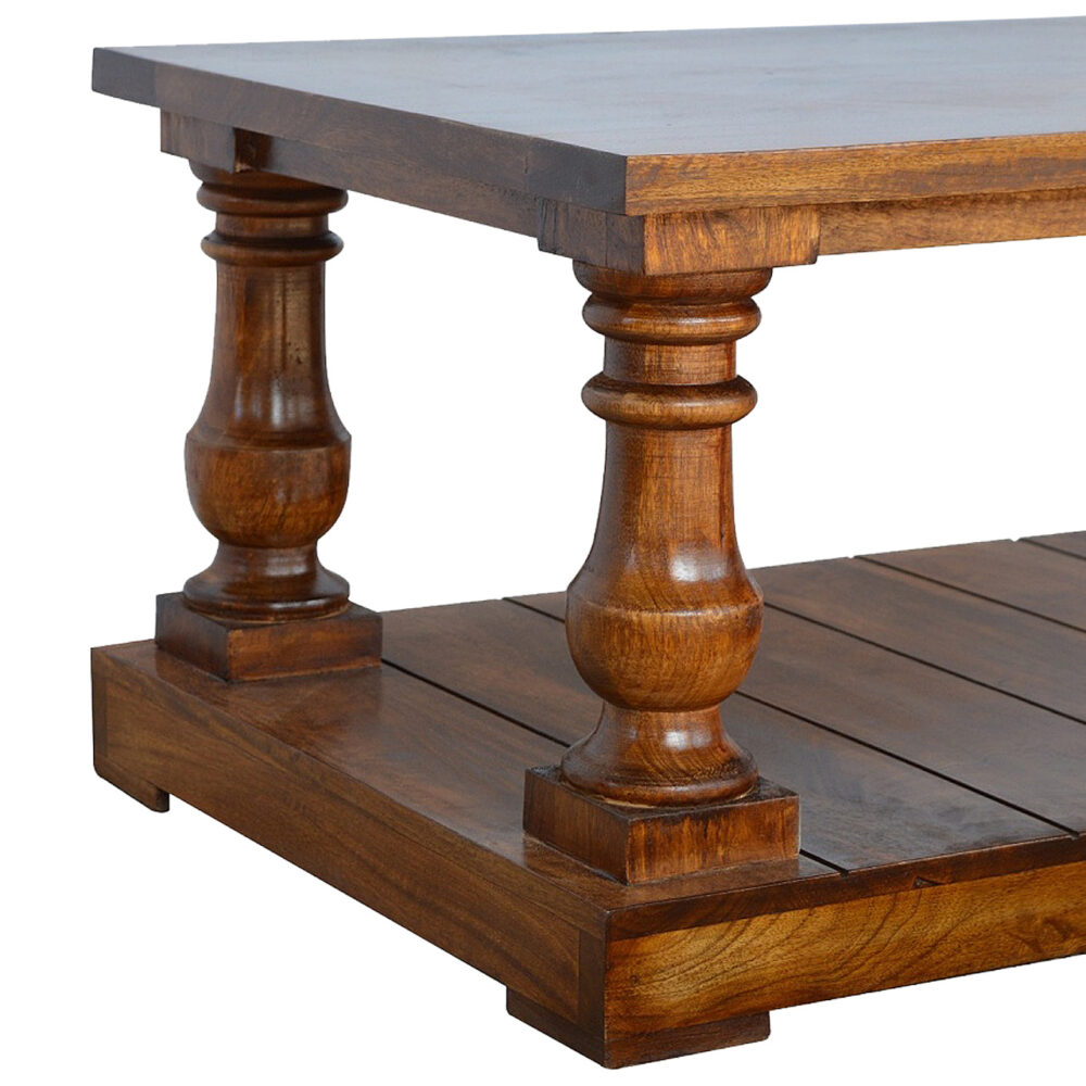 wholesale Square Solid Wood Turned Leg Country Coffee Table for resale