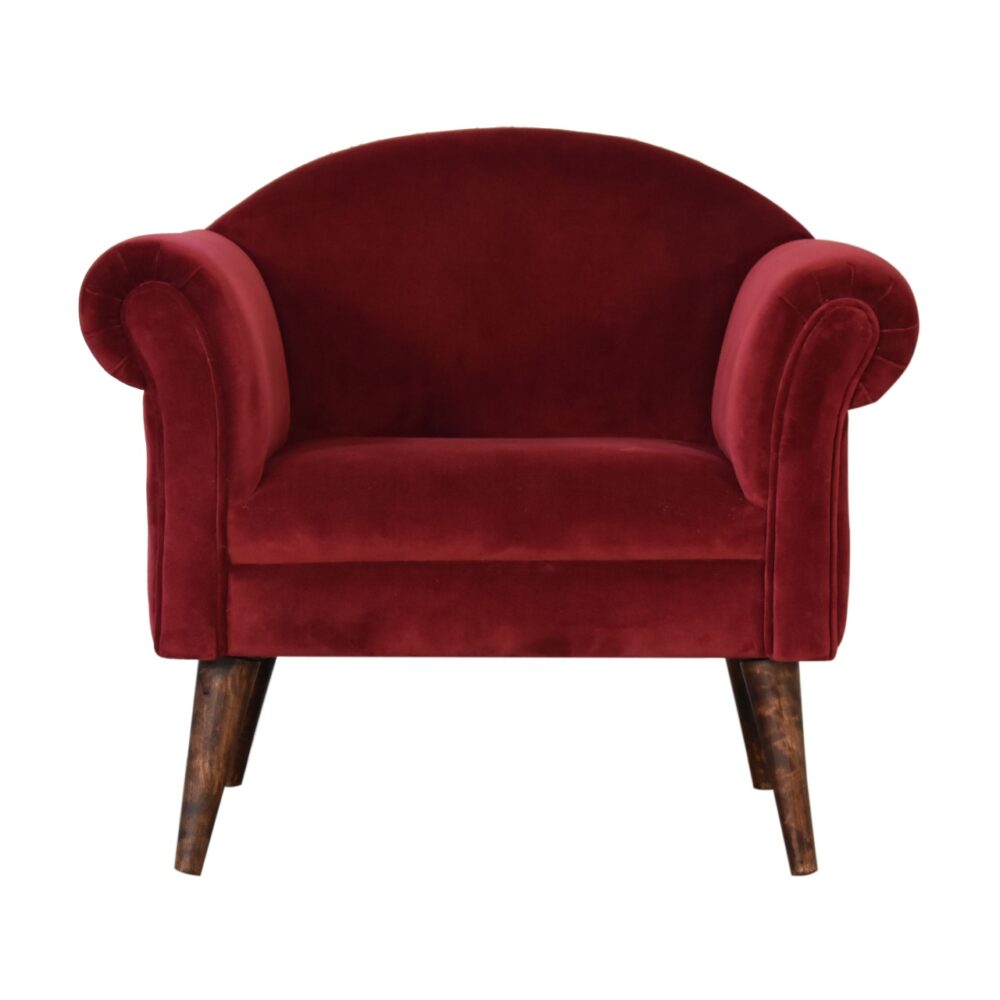 Wine Velvet Nordic Style Armchair wholesalers