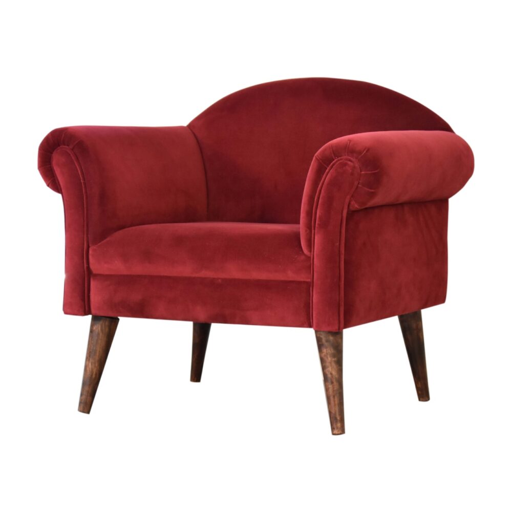 wholesale Wine Velvet Nordic Style Armchair for resale