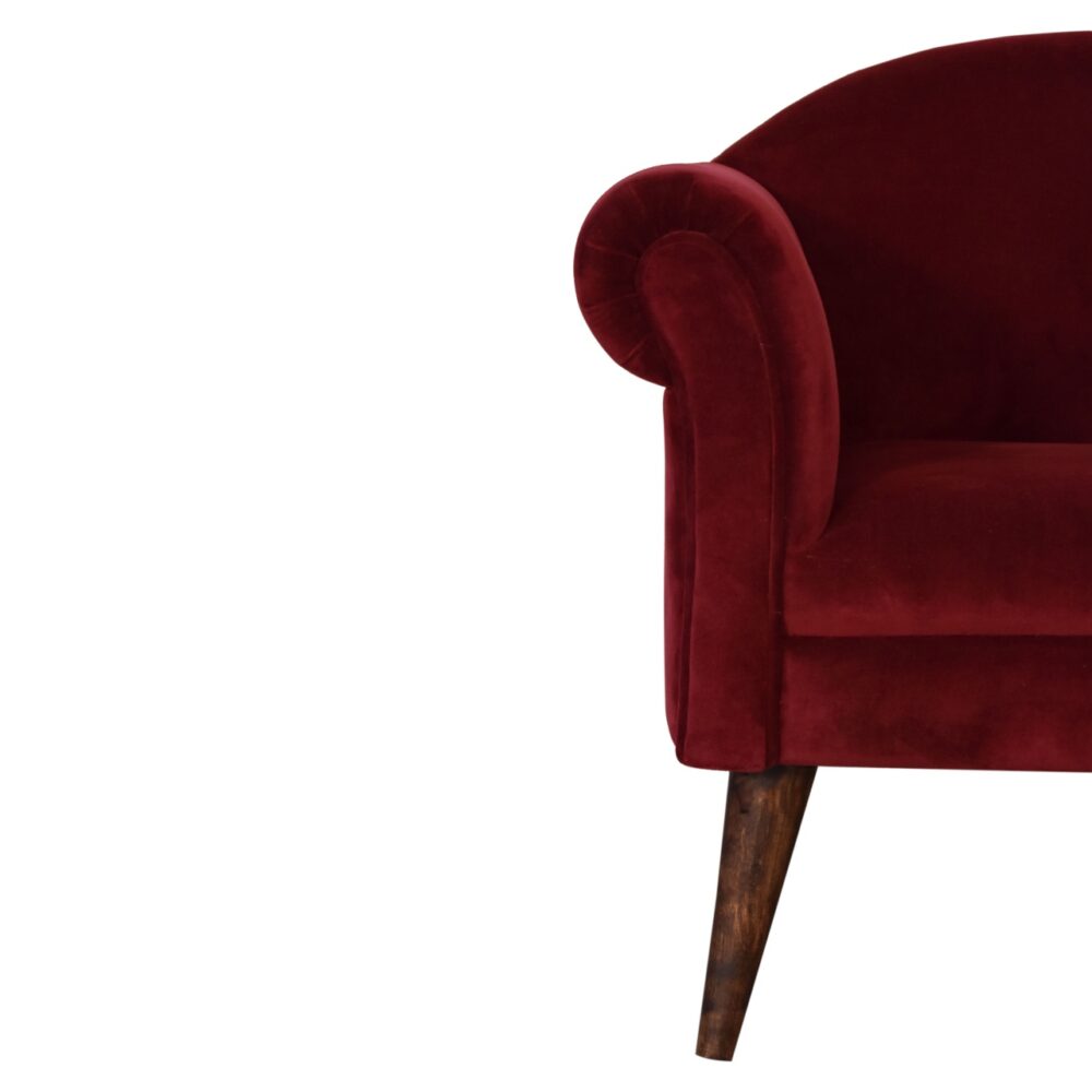 Wine Velvet Nordic Style Armchair for resell