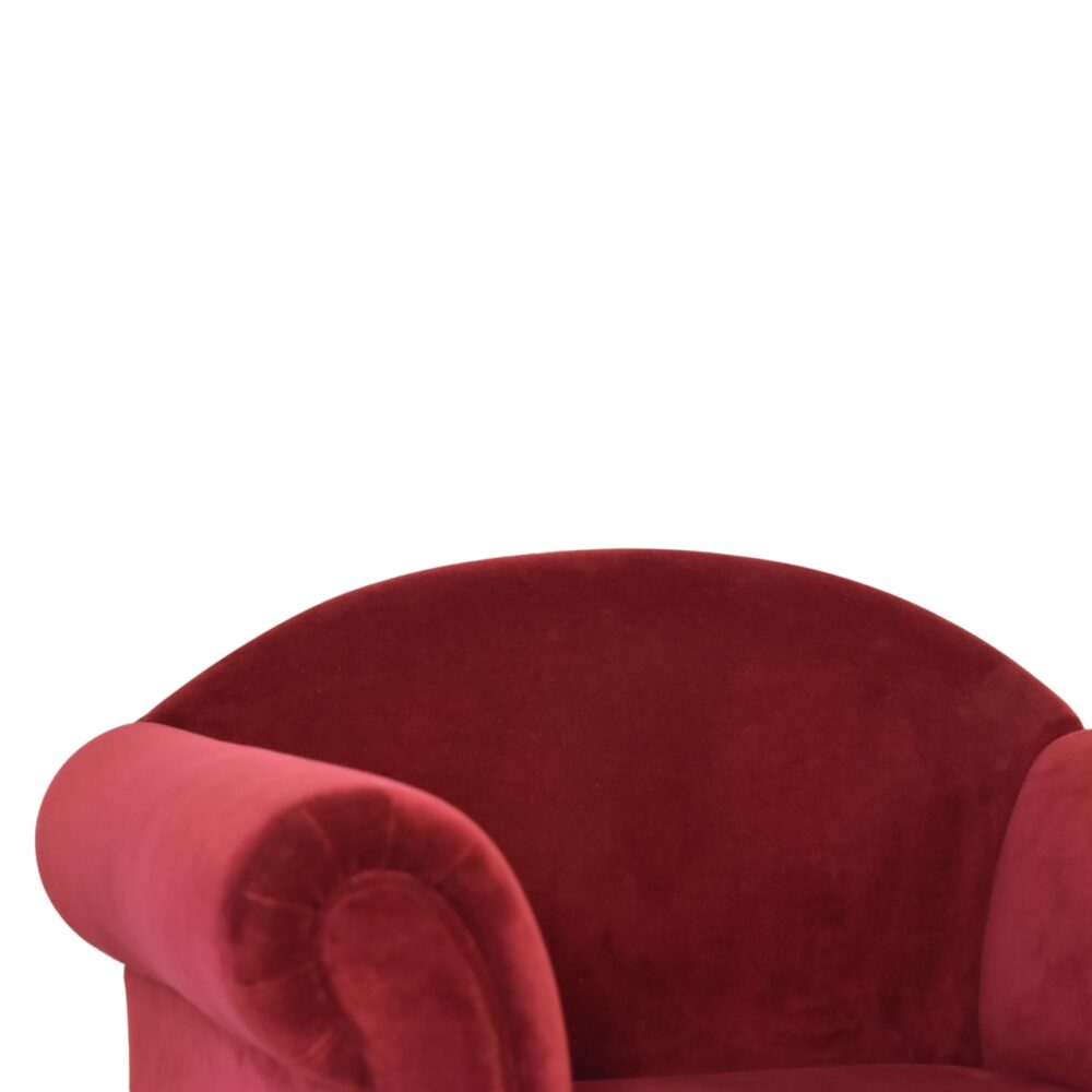 Wine Velvet Nordic Style Armchair for reselling