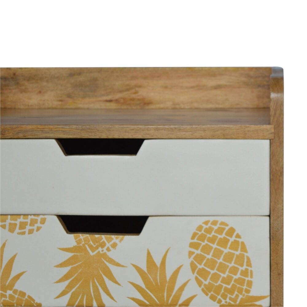 IN668 - Pineapple Screen Printed Bedside dropshipping