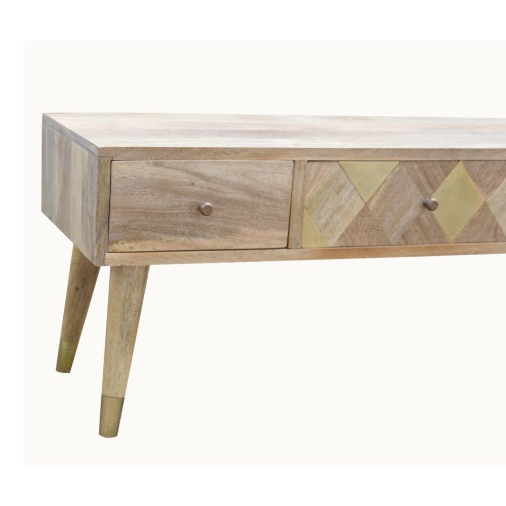 wholesale IN394 - Oak-ish Gold Brass Inlay Media Unit for resale