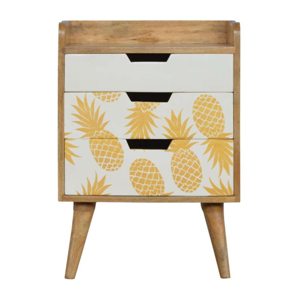 IN668 - Pineapple Screen Printed Bedside for resale