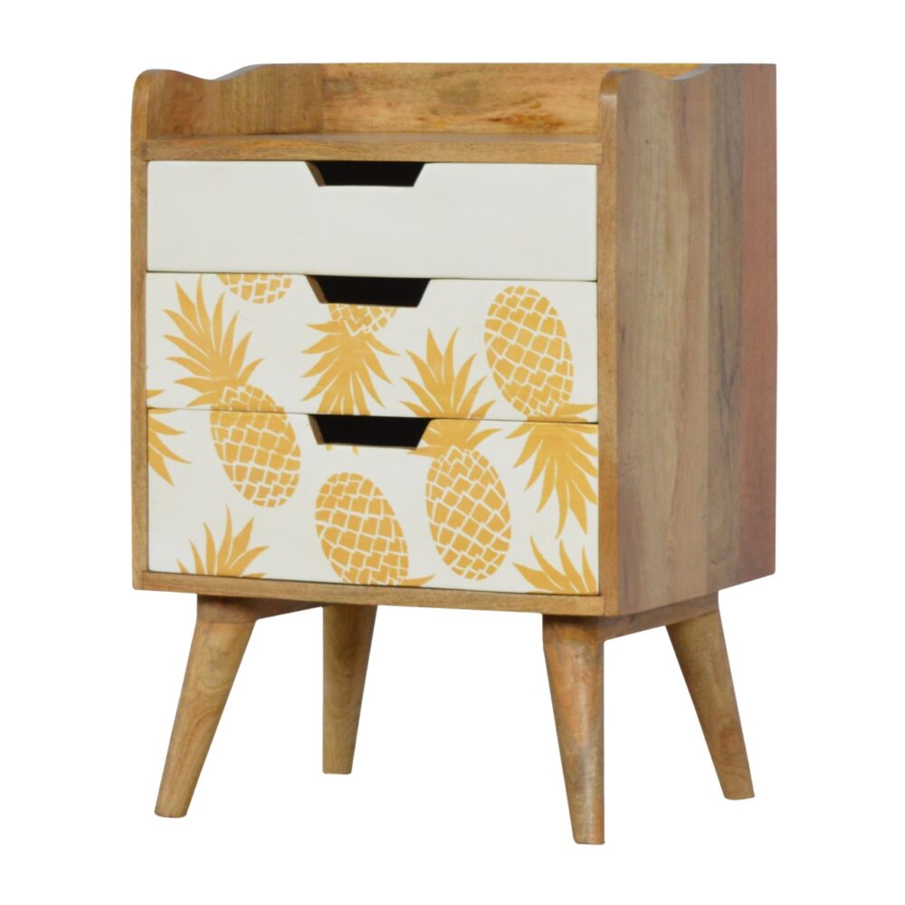 IN668 - Pineapple Screen Printed Bedside wholesalers